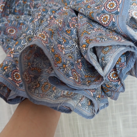 Floral Blue Maxi Skirt - Picture 5 of 9